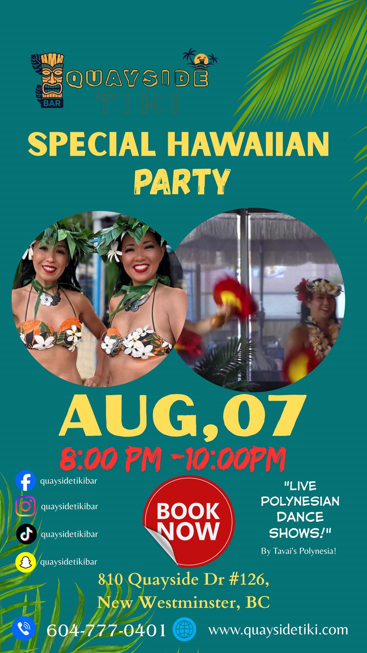 special summer party Hawaiian style
